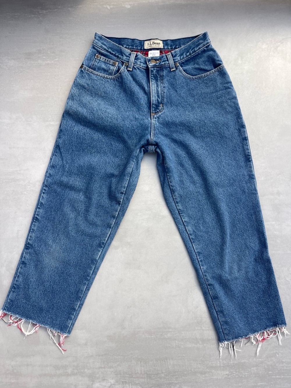 Vintage LL Bean Flannel Lined Denim Jeans 100% Cotton VTG